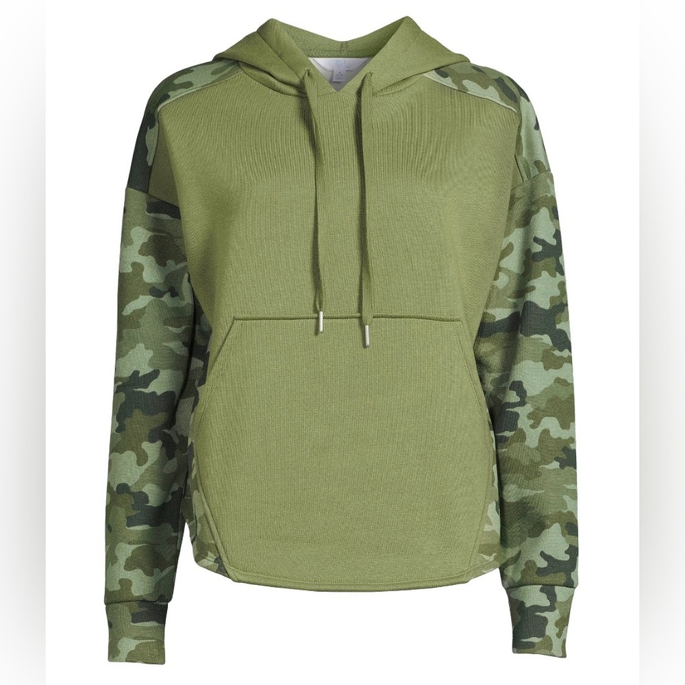Green & Camo Kangaroo Pocket Hoodie